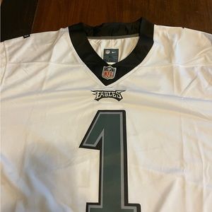 Jalen hurts XL white last one numbers are sewed on great quality